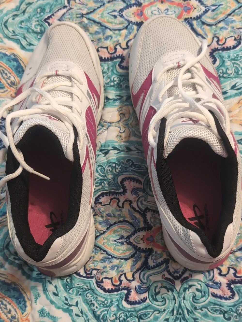 Athletech White and Pink Women's Athletic Sneakers